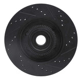 R1 Concepts 04-08 Ford F-150 RWD Front Left Drilled & Slotted Black Brake Rotor by R1 Concepts RNC-633-54184L