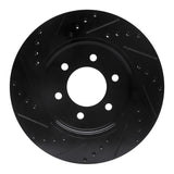 R1 Concepts 04-08 Ford F-150 4WD Front Right Drilled & Slotted Black Brake Rotor by R1 Concepts RNC-633-54186R