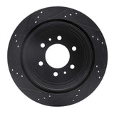 R1 Concepts 04-11 Ford F-150 RWD Rear Left Drilled & Slotted Black Brake Rotor by R1 Concepts RNC-633-54188L