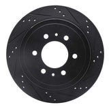 R1 Concepts 04-11 Ford F-150 RWD Rear Left Drilled & Slotted Black Brake Rotor by R1 Concepts RNC-633-54188L