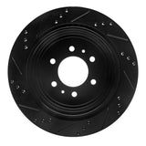 R1 Concepts 04-11 Ford F-150 4WD Rear Right Drilled & Slotted Black Brake Rotor by R1 Concepts RNC-633-54188R
