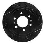 R1 Concepts 04-11 Ford F-150 4WD Rear Right Drilled & Slotted Black Brake Rotor by R1 Concepts RNC-633-54188R