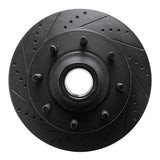R1 Concepts 03-05 Ford F-350 Super Duty 2WD Front Left Drilled & Slotted Black Brake Rotor by R1 Concepts RNC-633-54190L