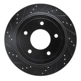 R1 Concepts 04-06 Ford Econoline Rear Left Drilled & Slotted Black Brake Rotor by R1 Concepts RNC-633-54192L
