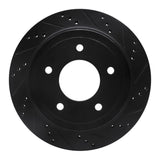 R1 Concepts 04-06 Ford E-150 Club Wagon Rear Right Drilled & Slotted Black Brake Rotor by R1 Concepts RNC-633-54192R