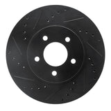 R1 Concepts 05-12 Ford Escape Front Left Drilled & Slotted Black Brake Rotor by R1 Concepts RNC-633-54193L