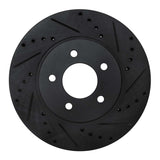 R1 Concepts 05-12 Ford Escape Front Right Drilled & Slotted Black Brake Rotor by R1 Concepts RNC-633-54193R