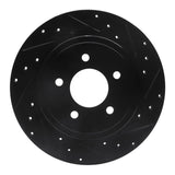 R1 Concepts 05-08 Ford Escape Rear Right Drilled & Slotted Black Brake Rotor by R1 Concepts RNC-633-54194R