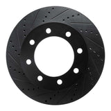R1 Concepts 05-12 Ford F-350 Super Duty 4WD Front Left Drilled & Slotted Black Brake Rotor by R1 Concepts RNC-633-54196L