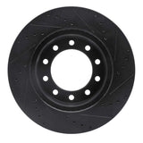 R1 Concepts 05-16 Thor Ford F550 Chassis Front Left Drilled & Slotted Black Brake Rotor by R1 Concepts RNC-633-54197L