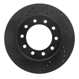 R1 Concepts 05-16 Thor Ford F550 Chassis Front Left Drilled & Slotted Black Brake Rotor by R1 Concepts RNC-633-54197L