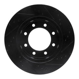 R1 Concepts 05-12 Ford F-250 4WD (Super Duty) Front Left Drilled & Slotted Black Brake Rotor by R1 Concepts RNC-633-54198L