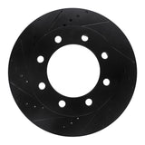 R1 Concepts 05-12 Ford F-250 4WD (Super Duty) Front Left Drilled & Slotted Black Brake Rotor by R1 Concepts RNC-633-54198L