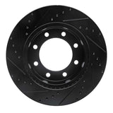 R1 Concepts 05-12 Ford F-250 4WD (Super Duty) Front Right Drilled & Slotted Black Brake Rotor by R1 Concepts RNC-633-54198R