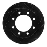 R1 Concepts 05-12 Ford F-250 4WD (Super Duty) Front Right Drilled & Slotted Black Brake Rotor by R1 Concepts RNC-633-54198R