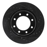 R1 Concepts 05-12 Ford F-250 4WD (Super Duty) Rear Left Drilled & Slotted Black Brake Rotor by R1 Concepts RNC-633-54199L