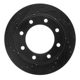 R1 Concepts 05-12 Ford F-250 4WD (Super Duty) Rear Left Drilled & Slotted Black Brake Rotor by R1 Concepts RNC-633-54199L