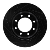 R1 Concepts 05-12 Ford F-350 Super Duty 4WD Rear Right Drilled & Slotted Black Brake Rotor by R1 Concepts RNC-633-54199R