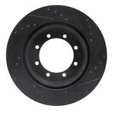 R1 Concepts 05-12 Ford F-350 Super Duty 4WD Rear Left Drilled & Slotted Black Brake Rotor by R1 Concepts RNC-633-54200L