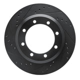 R1 Concepts 05-12 Ford F-350 Super Duty 4WD Rear Left Drilled & Slotted Black Brake Rotor by R1 Concepts RNC-633-54200L