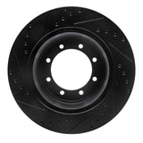 R1 Concepts 05-12 Ford F-350 Super Duty 2WD Rear Right Drilled & Slotted Black Brake Rotor by R1 Concepts RNC-633-54200R
