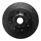 R1 Concepts 05-07 Ford F-250 2WD (Super Duty) Front Left Drilled & Slotted Black Brake Rotor by R1 Concepts RNC-633-54201L