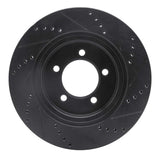 R1 Concepts 06-10 Ford Explorer Front Left Drilled & Slotted Black Brake Rotor by R1 Concepts RNC-633-54203L