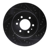 R1 Concepts 07-21 Ford Expedition Front Left Drilled & Slotted Black Brake Rotor
