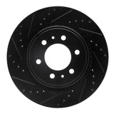 R1 Concepts 07-21 Ford Expedition Front Left Drilled & Slotted Black Brake Rotor