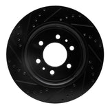R1 Concepts 07-21 Ford Expedition Front Right Drilled & Slotted Black Brake Rotor by R1 Concepts RNC-633-54204R