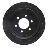 R1 Concepts 07-17 Ford Expedition Rear Left Drilled & Slotted Black Brake Rotor by R1 Concepts RNC-633-54205L