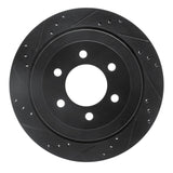 R1 Concepts 07-17 Ford Expedition Rear Left Drilled & Slotted Black Brake Rotor by R1 Concepts RNC-633-54205L