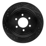 R1 Concepts 07-17 Ford Expedition Rear Right Drilled & Slotted Black Brake Rotor by R1 Concepts RNC-633-54205R