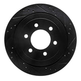 R1 Concepts 07-17 Ford Expedition Rear Right Drilled & Slotted Black Brake Rotor by R1 Concepts RNC-633-54205R