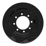 R1 Concepts 08-25 Ford E-150 Rear Left Drilled & Slotted Black Brake Rotor by R1 Concepts RNC-633-54208L