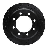 R1 Concepts 08-25 Ford E-150 Rear Left Drilled & Slotted Black Brake Rotor by R1 Concepts RNC-633-54208L