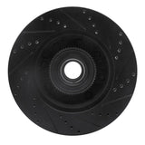 R1 Concepts 08-25 Ford E-350 Super Duty Front Left Drilled & Slotted Black Brake Rotor by R1 Concepts RNC-633-54209L