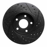 R1 Concepts 2010-2013 Ford Transit Connect Front Left Drilled & Slotted Black Brake Rotor by R1 Concepts RNC-633-54217L