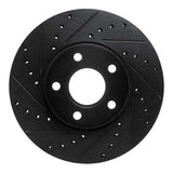 R1 Concepts 2010-2013 Ford Transit Connect Front Left Drilled & Slotted Black Brake Rotor by R1 Concepts RNC-633-54217L