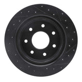 R1 Concepts 12-14 Ford F-150 4WD Rear Left Drilled & Slotted Black Brake Rotor by R1 Concepts RNC-633-54218L