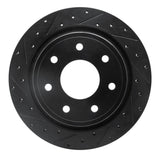 R1 Concepts 12-14 Ford F-150 4WD Rear Left Drilled & Slotted Black Brake Rotor by R1 Concepts RNC-633-54218L