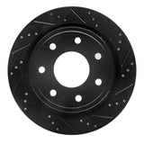 R1 Concepts 12-14 Ford F-150 RWD Rear Right Drilled & Slotted Black Brake Rotor by R1 Concepts RNC-633-54218R