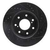 R1 Concepts 10-14 Ford F-150 4WD Front Left Drilled & Slotted Black Brake Rotor by R1 Concepts RNC-633-54219L