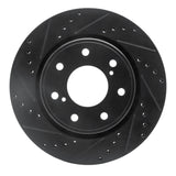 R1 Concepts 10-14 Ford F-150 4WD Front Left Drilled & Slotted Black Brake Rotor by R1 Concepts RNC-633-54219L