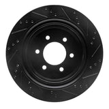 R1 Concepts 12-20 Ford F-150 4WD Rear Left Drilled & Slotted Black Brake Rotor by R1 Concepts RNC-633-54220L