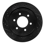 R1 Concepts 12-20 Ford F-150 4WD Rear Left Drilled & Slotted Black Brake Rotor by R1 Concepts RNC-633-54220L