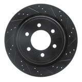 R1 Concepts 12-20 Ford F-150 4WD Rear Right Drilled & Slotted Black Brake Rotor by R1 Concepts RNC-633-54220R
