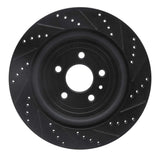 R1 Concepts 13-19 Ford Police Interceptor Sedan Rear Left Drilled & Slotted Black Brake Rotor by R1 Concepts RNC-633-54222L