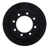 R1 Concepts 12-25 Ford F-350 Super Duty 4WD Front Left Drilled & Slotted Black Brake Rotor by R1 Concepts RNC-633-54223L