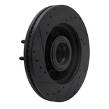 R1 Concepts 11-25 Ford F-350 Super Duty 2WD Front Right Drilled & Slotted Black Brake Rotor by R1 Concepts RNC-633-54224R